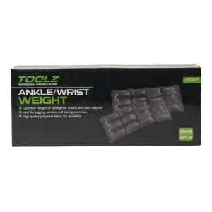 Wrist/Ankle Weight 2kg-2pcs Pesas Manguito-Negro