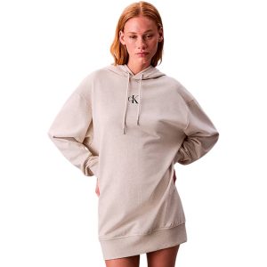 Vestido Casual Calvin Klein Ls Monologo Premium Terry Hoodie
