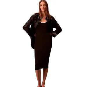 Vestido Casual Calvin Klein Sleeveless Dress W/ Color Block